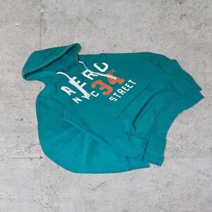 Mens vintage teal blueish green Y2K Aeropostale heavyweight hoodie size XS